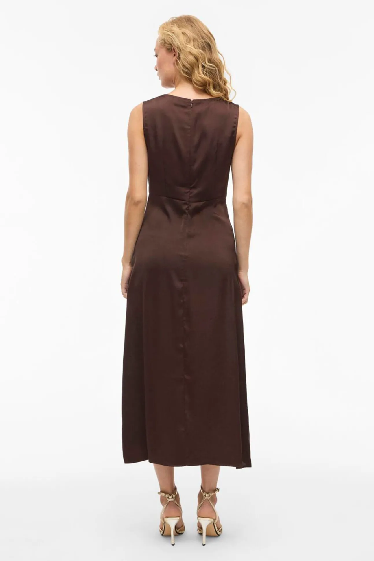 Vestido midi de cetim