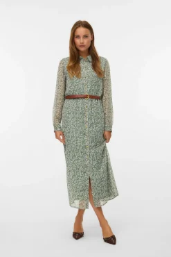 Vestido midi de chiffon
