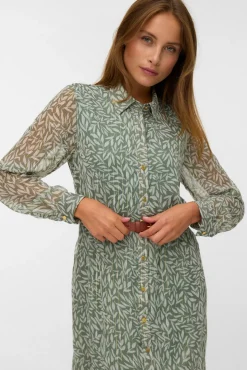 Vestido midi de chiffon
