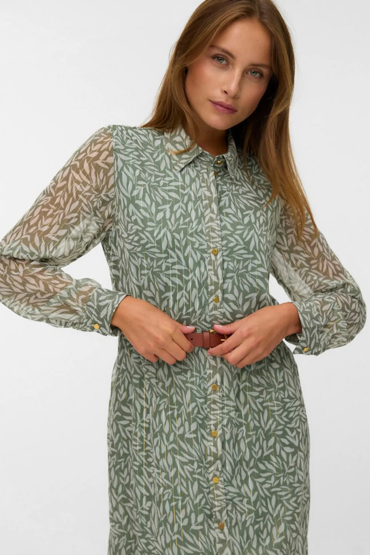 Vestido midi de chiffon