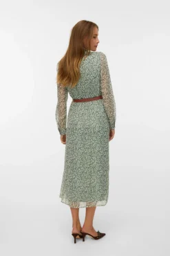 Vestido midi de chiffon