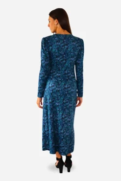 Vestido midi de malha estampado