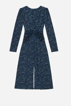 Vestido midi de malha estampado