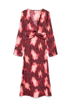 Vestido midi de manga comprida