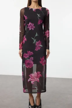 Vestido midi de tule