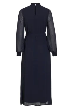 Vestido midi em chiffon