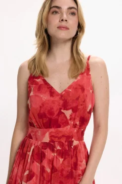 Vestido midi floral