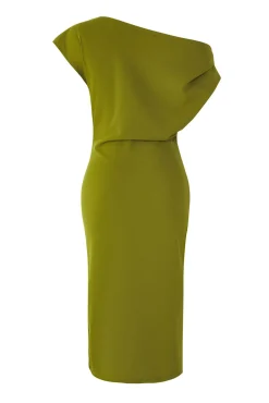 Vestido midi franzido