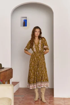 Vestido midi Mila com estampado Amalie