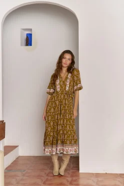 Vestido midi Mila com estampado Amalie