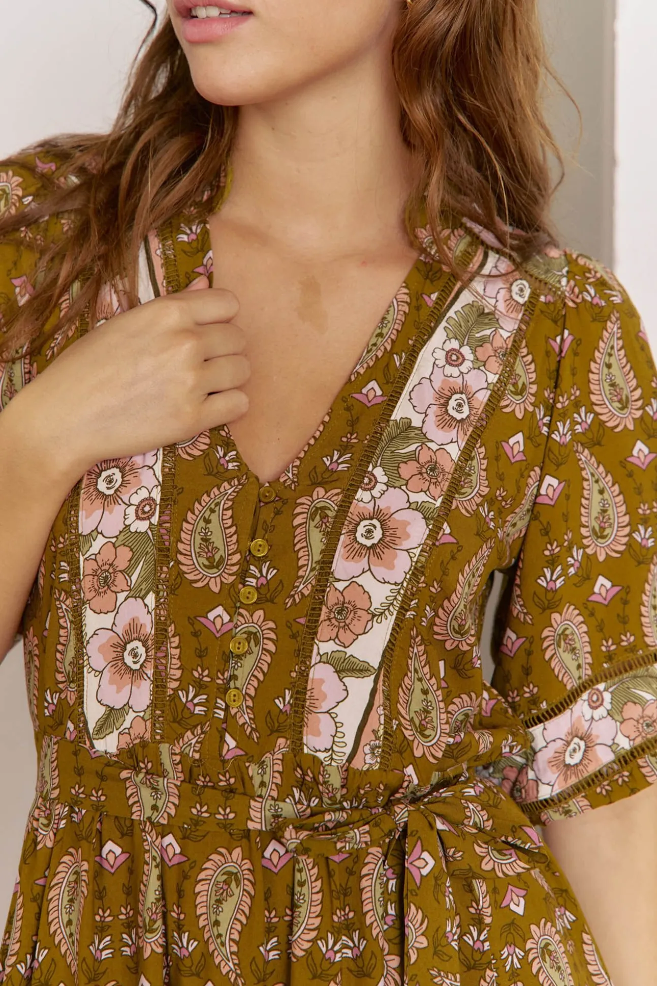 Vestido midi Mila com estampado Amalie