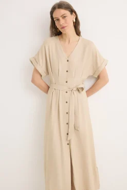 Vestido midi plissado