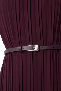 Vestido midi plissado