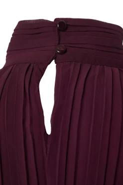 Vestido midi plissado