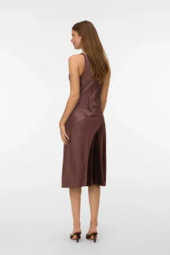 Vestido midi sem mangas