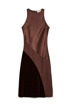 Vestido midi sem mangas