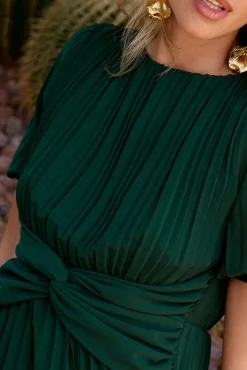 Vestido plissado Eulália