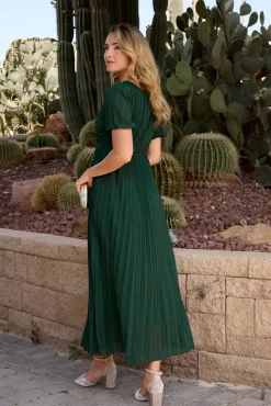Vestido plissado Eulália
